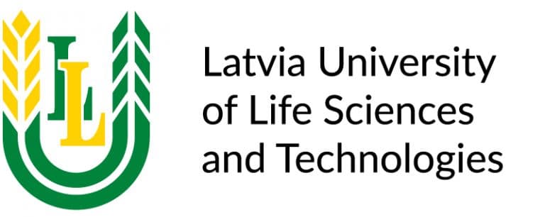 LLU logo, ENG, Latvia